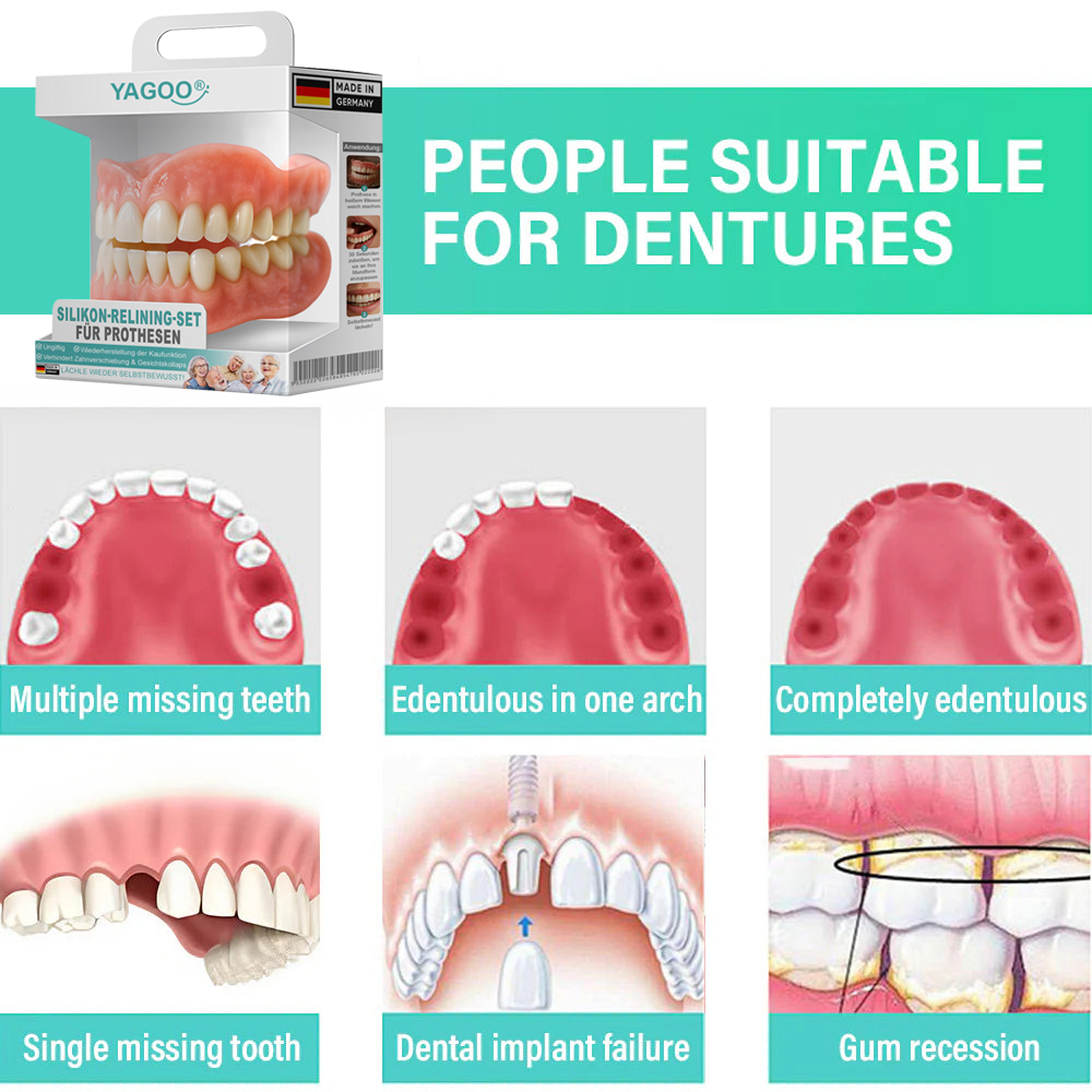 YAGOO® Medical Full Denture with Strong Suction ✅ Made and Shipped from the USA🍀