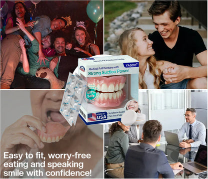 YAGOO® Medical Full Denture with Strong Suction ✅ Made and Shipped from the USA🍀