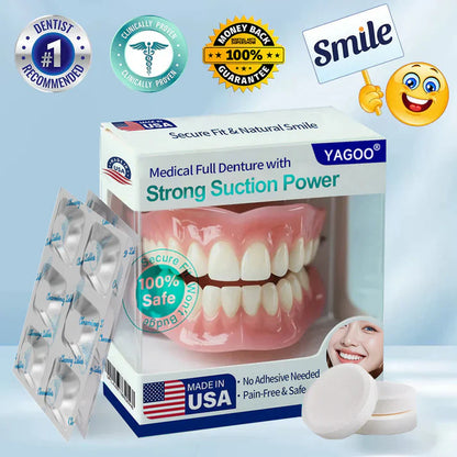 YAGOO® Medical Full Denture with Strong Suction ✅ Made and Shipped from the USA🍀