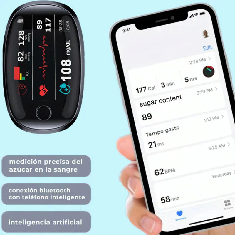 🔥🔥Final 3 Hours: 70% OFF🏆Non-Invasive Blood Glucose Meter[99.9% Accuracy]✅TGA Approved