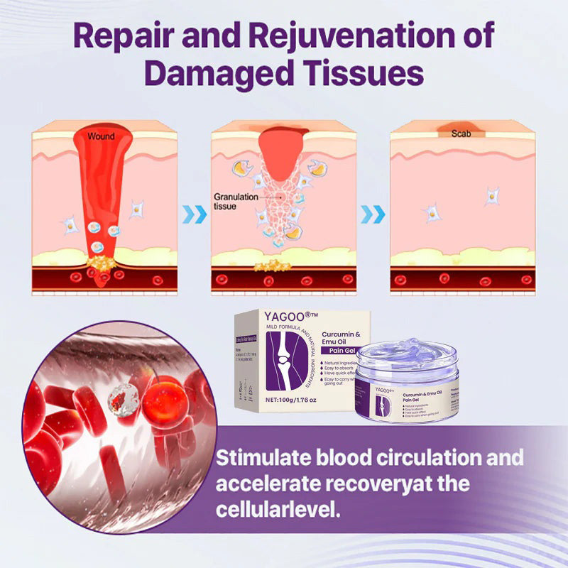 Yagoo® Curcumin & Emu Oil Pain Gel – 🏥Inspired by US Osteopathic Practices