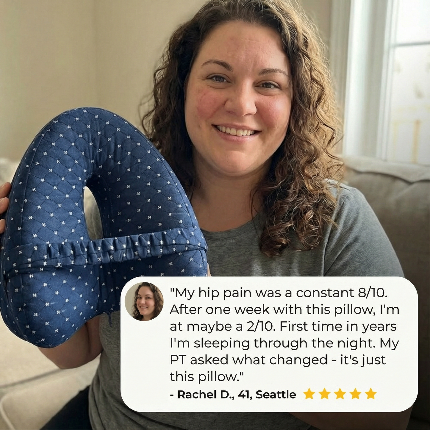 🌎 Ends Today: 70% OFF! ⏰ 🦵 Wake Up Without Knee & Back Pain Again 💖 💥 LIMITED TIME OFFER! 🔥 Ergonomic Knee Alignment Pillow for Side Sleepers