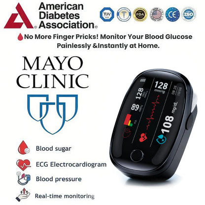 🔥🔥Final 3 Hours: 70% OFF🏆Non-Invasive Blood Glucose Meter[99.9% Accuracy]✅TGA Approved
