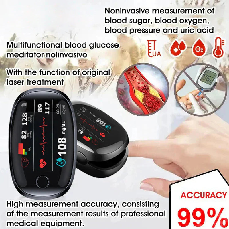 🔥🔥Final 3 Hours: 70% OFF🏆Non-Invasive Blood Glucose Meter[99.9% Accuracy]✅TGA Approved