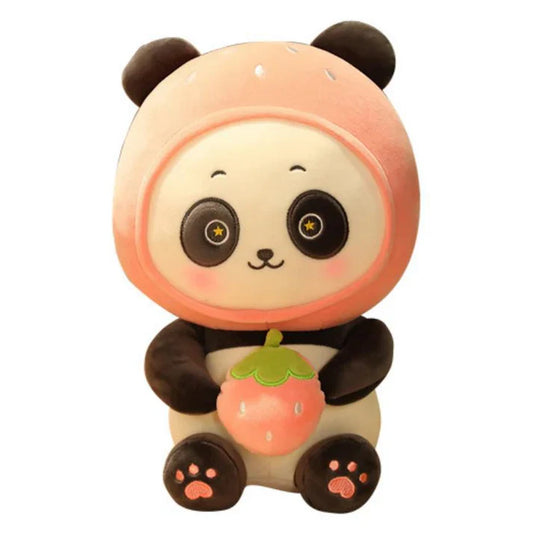 Pink fruit panda plush doll