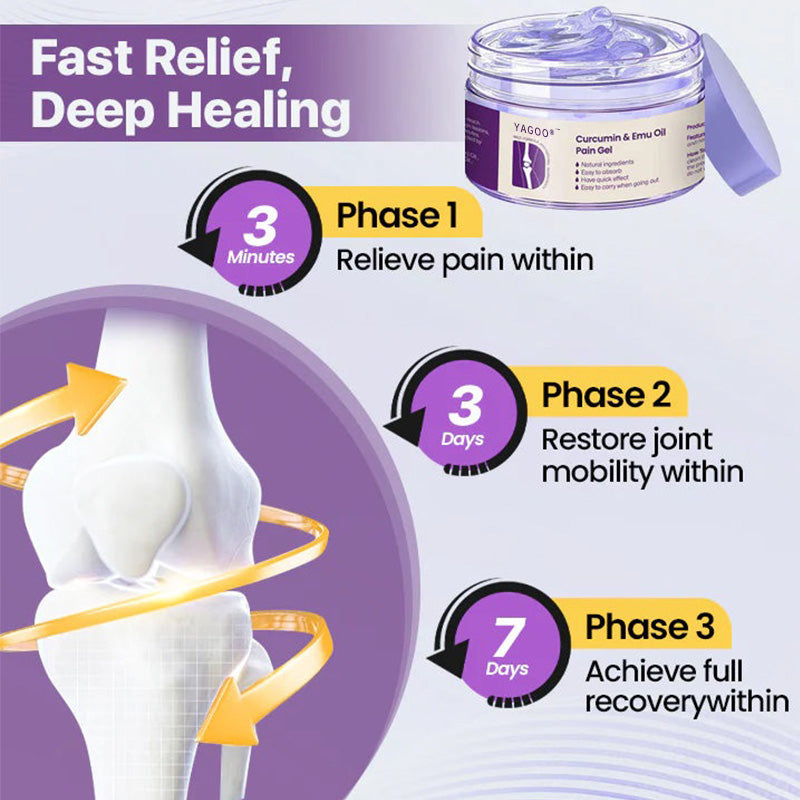 Yagoo® Curcumin & Emu Oil Pain Gel – 🏥Inspired by US Osteopathic Practices